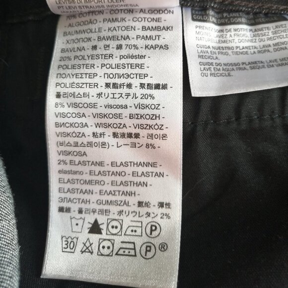 sz 30 LEVI'S Black high rise skinny ankle JEANS - Picture 8 of 8